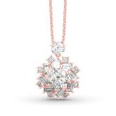 Jeulia Sunshine Round Cut Sterling Silver Necklace