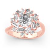 Jeulia Sunshine Round Cut Sterling Silver Ring