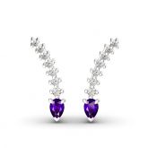 Royal Amethyst Climber Earrings