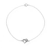Jeulia Logo Shape Commemorative Sterling Silver Bracelet