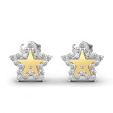 Jeulia "A Star Is Born" Sterling Silver Engraved Earrings