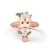 Jeulia "I am Groot" Tree Man Sterling Silver Dangle Ring