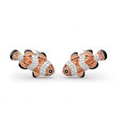 Clownfish Nemo Sterling Silver Stud Earrings