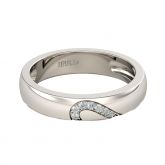 Jeulia Heart Shape Sterling Silver Women's Band