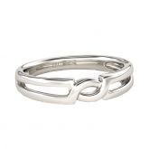 Jeulia Crossover Sterling Silver Men's Band