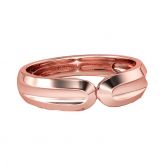 Jeulia Rose Gold Tone Sterling Silver Men's Band