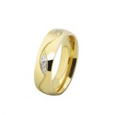 Jeulia Gold Tone Titanium Steel Women's Band