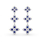 Jeulia Lucky Flower Sterling Silver Drop Earrings