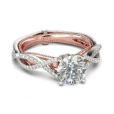 Jeulia Twist Milgrain Sterling Silver Ring