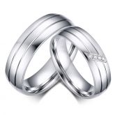 Simple Couple Rings Titanium Steel