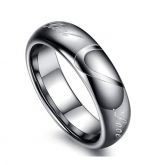 Jeulia Heart Tungsten Steel Men's Band