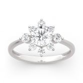 Jeulia Moissanite Round Cut Vintage Gold Ring