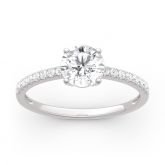 Jeulia Moissanite Round Cut Gold Ring