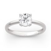 Jeulia Moissanite Round Cut Solitaire Gold Ring