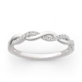 Jeulia Moissanite Twist Round Cut Gold Band