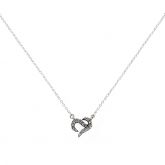 Jeulia Logo Shape Commemorative Sterling Silver Necklace