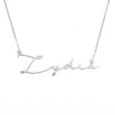 Jeulia Silver Signature Style Name Necklace