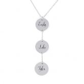 Jeulia Engraved Y-Shape Sterling Silver Necklace