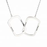 Jeulia Interlocking Personalized Sterling Silver Necklace