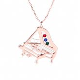 Jeulia Piano Personalized Sterling Silver Necklace