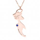 Jeulia Mermaid Personalized Sterling Silver Necklace