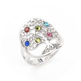 Family Tree Birthstone Ring