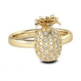 Jeulia Pineapple Sterling Silver Ring