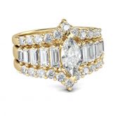 Jeulia 3PC Marquise Cut Sterling Silver Ring Set