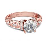 Jeulia Vintage Round Cut Sterling Silver Ring