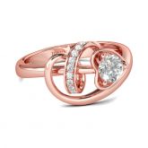 Jeulia Heart & Arrow Round Cut Sterling Silver Promise Ring