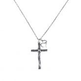 Jeulia Knot Cross Necklace