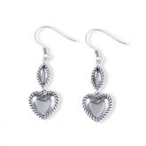 Jeulia Rope Heart Earrings