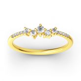 Jeulia Stackable Cluster Sterling Silver Ring