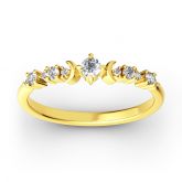 Jeulia Stackable Crescent Moon Sterling Silver Ring
