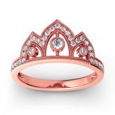 Jeulia Milgrain Crown Sterling Silver Ring