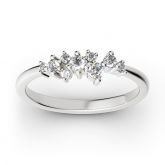 Jeulia Stackable Cluster Sterling Silver Ring
