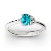Jeulia Stackable Cluster Sterling Silver Ring