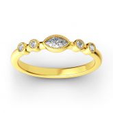 Jeulia Stackable Milgrain Sterling Silver Ring
