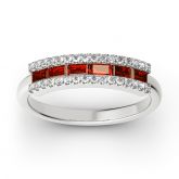 Jeulia Simple Invisible Set Sterling Silver Band