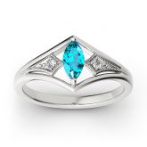 Jeulia Milgrain Marquise Cut Sterling Silver Ring