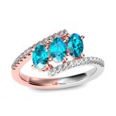 Jeulia Bypass Oval Cut Sterling Silver Ring