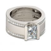 Jeulia 3PC Stackable Radiant Cut Sterling Silver Ring Set