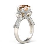 Jeulia Vintage Round Cut Sterling Silver Ring
