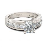 Jeulia Channel Setting Round Cut Sterling Silver Ring