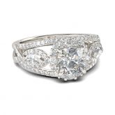 Jeulia Halo Cushion Cut Sterling Silver Ring