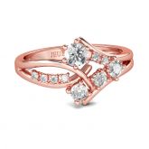 Jeulia Interwoven Round Cut Sterling Silver Ring
