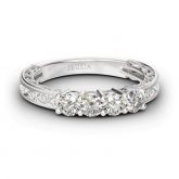 Jeulia Vintage Four-Stone Sterling Silver Ring