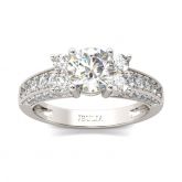 Jeulia Vintage Milgrain Round Cut Sterling Silver Cluster Ring