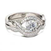 Twist Round Cut Sterling Silver Ring