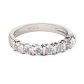 Jeulia Bar Setting Round Cut Sterling Silver Women's Band